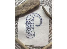 Stickdatei - Schneemann Alphabet Buchstabe P